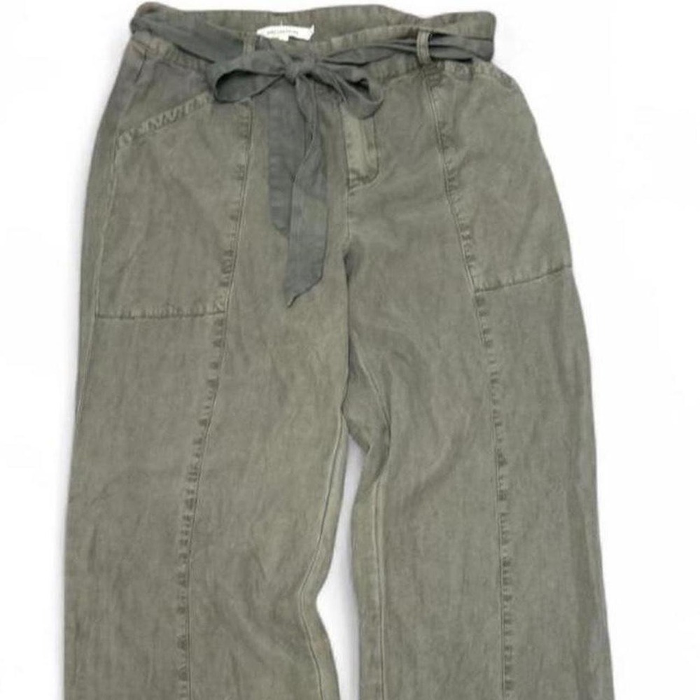 Avec Les Filles Belted Wide Leg Pants Khaki Green Size 8 TCT40018-302-0417
